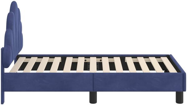 vidaXL Kinderbettgestell mit Kopfteil Polizeiblau 70 x 140 cm Samt 42011140 Bild 6