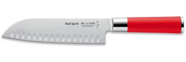 Friedrich Dick 'Red Spirit' Santokumesser, Stahl / Kunststoff rot, 18 cm