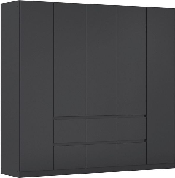 rauch Drehtürenschrank Schrank Garderobe MAINZ Breiten 91/136/181/226/271/315/360, Höhe 210cm (3 verschiedene Ausstattungen BASIC/CLASSIC/PREMIUM (inkl. SOFT-CLOSE) grifflose Front, Außentüren mit Push-to-Open Funktion MADE IN GERMANY