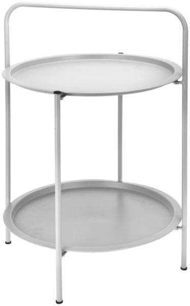 ProGarden Beisteltisch Rund 50x66 cm Mattgrau
