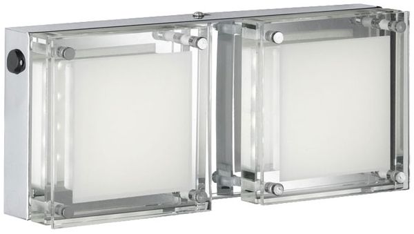 Wandleuchte, Metall, Glas, rechteckig WOFI JETTE