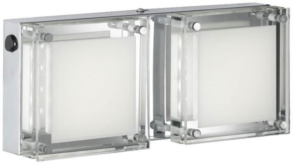 Wandleuchte, Metall, Glas, rechteckig WOFI JETTE