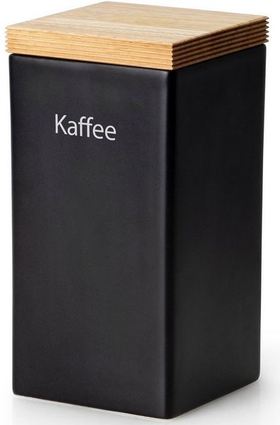 Continenta Vorratsdose Keramik 1200ml, schwarz