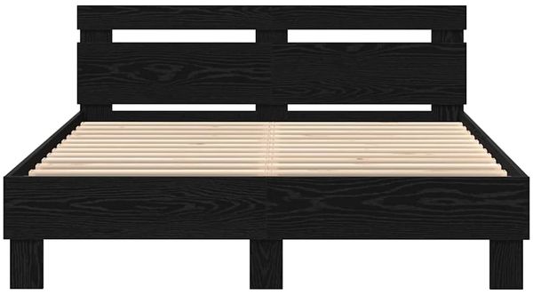 vidaXL Bettrahmen Schwarz Eichen-Optik 140 x 190 cm Holzwerkstoff 3333953 Bild 5