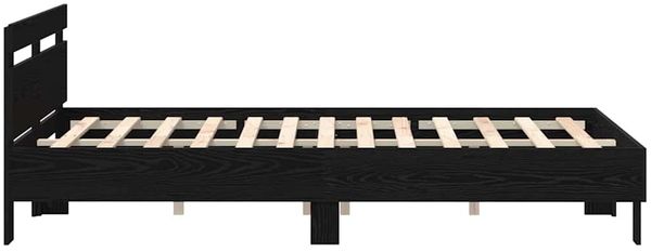 vidaXL Bettrahmen Schwarz Eichen-Optik 140 x 190 cm Holzwerkstoff 3333953 Bild 6