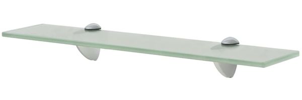 vidaXL Schwebendes Regal, Glas mattiertes Weiß, 0,8 x 10 x 50 cm