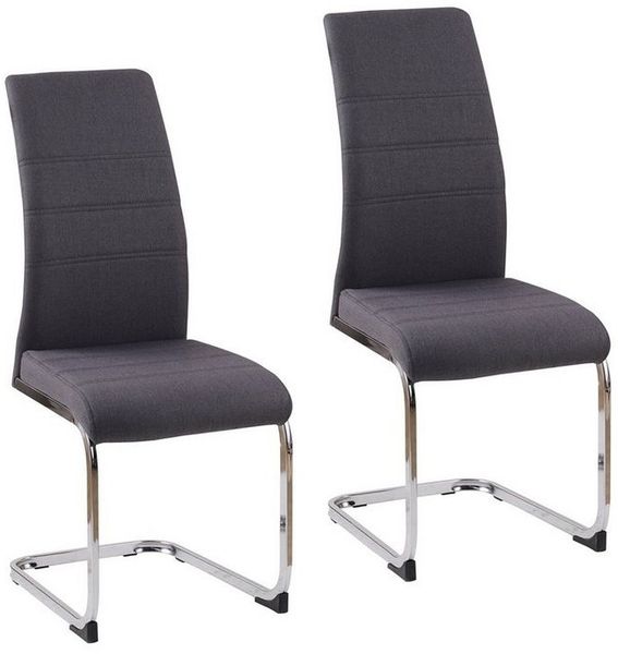 HTI-Living Freischwinger Schwingstuhl SallyC Grau (Set, 2 St), Freischwinger Esszimmerstuhl