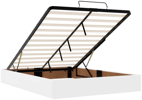 vidaXL Ottoman-Bett mit Matratze Weiß 140x190 cm Kunstleder 3311037 Bild 10