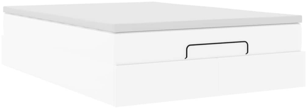 vidaXL Ottoman-Bett mit Matratze Weiß 140x190 cm Kunstleder 3311037 Bild 5