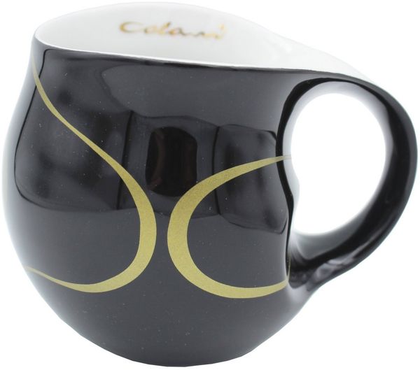 Colani dekorierte Kaffeetasse Loop Schwarz - Gold