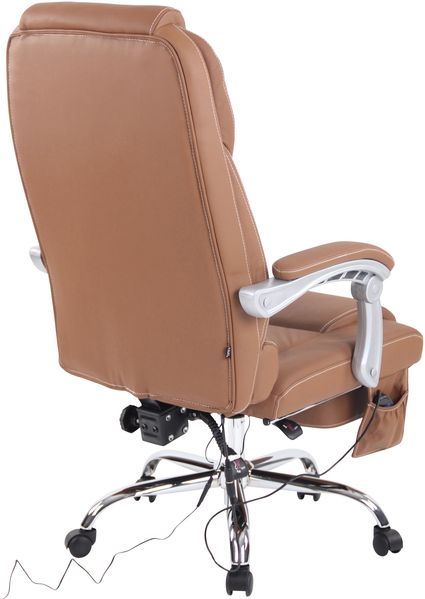 CLP 'Pacific' Bürostuhl mit Massagefunktion, Echtleder hellbraun, max. 150 kg Bild 9