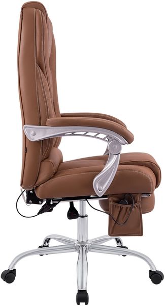 CLP 'Pacific' Bürostuhl mit Massagefunktion, Echtleder hellbraun, max. 150 kg Bild 10