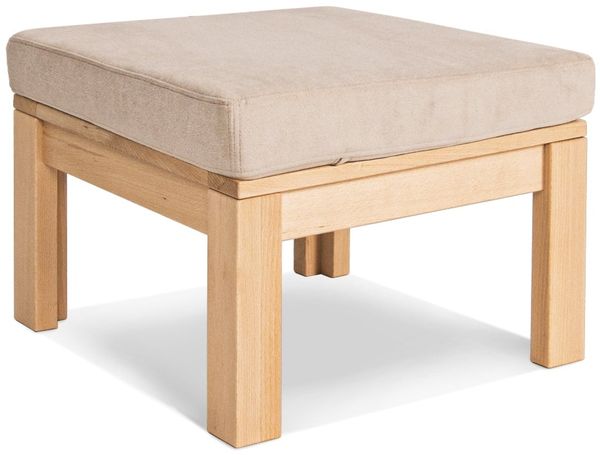Marior HOME 'MEXICO' Tischhocker, Buchenholz, Natürlich, Creme