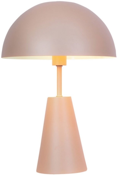 NOWA Tischleuchte, Leuchtmittel nicht inklusive, Tischlampe Pilz Nachttischleuchte Wohnzimmerlampe champagner H 36 cm