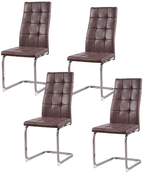 HTI-Living Freischwinger Schwingstuhl Ginny Vintage 4er Set (Set, 4 St), Freischwinger Esszimmerstuhl