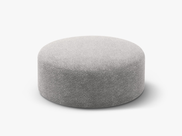 Micadoni Pouf Dia 90cm Boucle Rolf Hellgrau