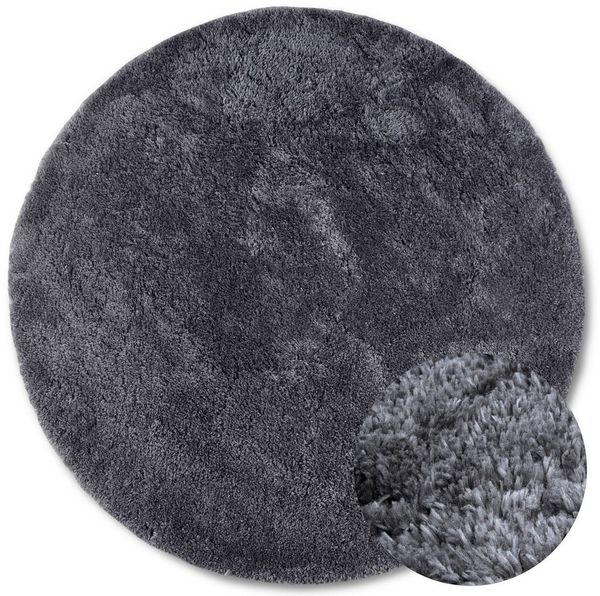 HANSE Home Hochflor-Teppich Olaf, rund, Höhe: 38 mm, Langflor, Shaggy, einfarbig, flauschig, weich, glänzend, modern, uni