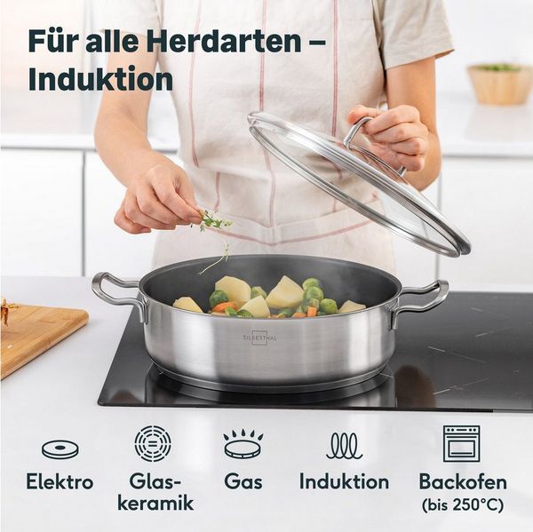 SILBERTHAL Servierpfanne 28 cm hoher Rand