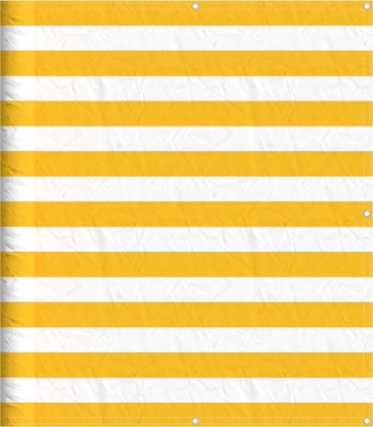 vidaXL Balkon-Sichtschutz Gelb und Weiß Gestreift 120x800 cm 42002046