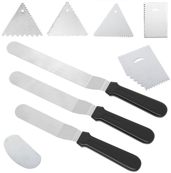 Intirilife Back-Set, (9-tlg), 9-teiliges Back Set mit Küchenschaber Tortenspatel Backen Dekorieren