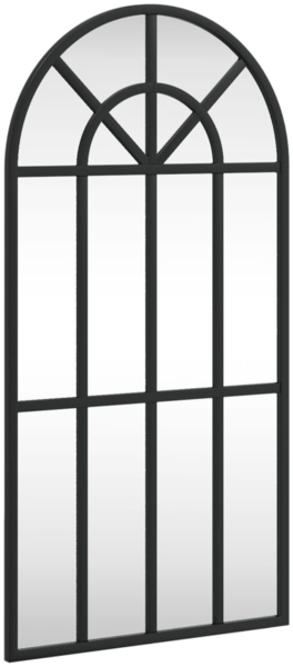 vidaXL Wandspiegel Schwarz 30x60 cm Gewölbt Eisen 358624