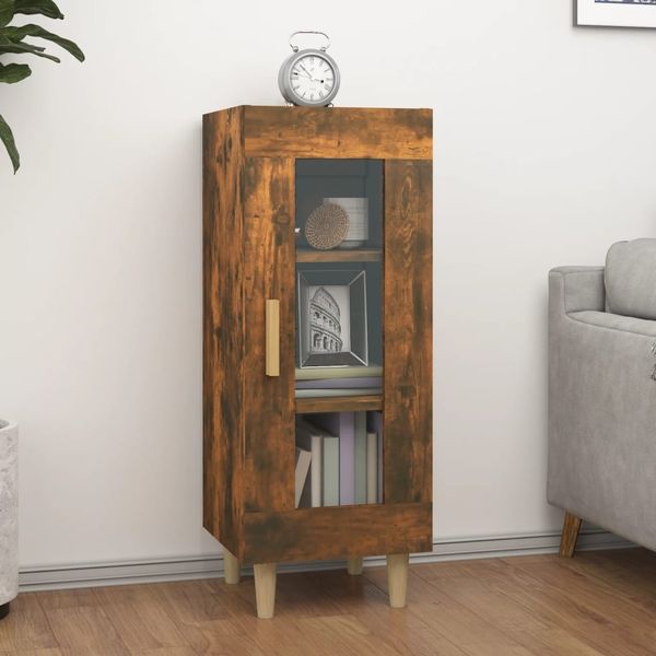 Sideboard Räuchereiche 34,5 x 34 x 90 cm Holzwerkstoff [817426]