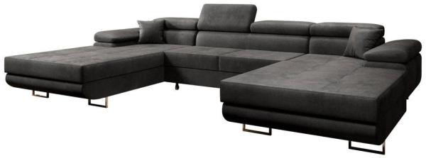 Luxusbetten24 Schlafsofa Designer Sofa Calvera U, mit Schlaf- und Klappfunktion