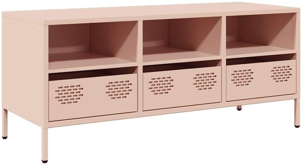 TV-Schrank Lowboard TV Rosa 101,5x39x43,5 cm Kaltgewalzter Stahl d5431e