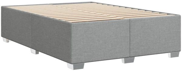 vidaXL Bettgestell ohne Matratze Hellgrau 140x190 cm Stoff 3284471 Bild 6