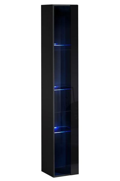 Vitrine Switch WW1 in Schwarz 30 x 180 cm