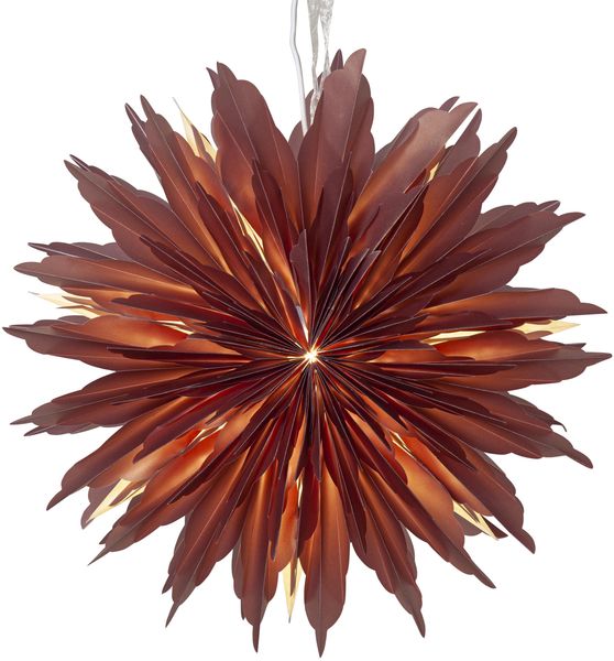 Papierstern 'Dis', gefranst, rot, Ø 40cm