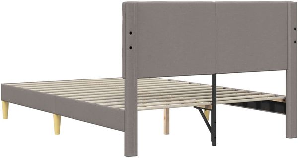 vidaXL Bettrahmen mit Kopfteil Taupe 120 x 200 cm Stoff 42027789 Bild 6