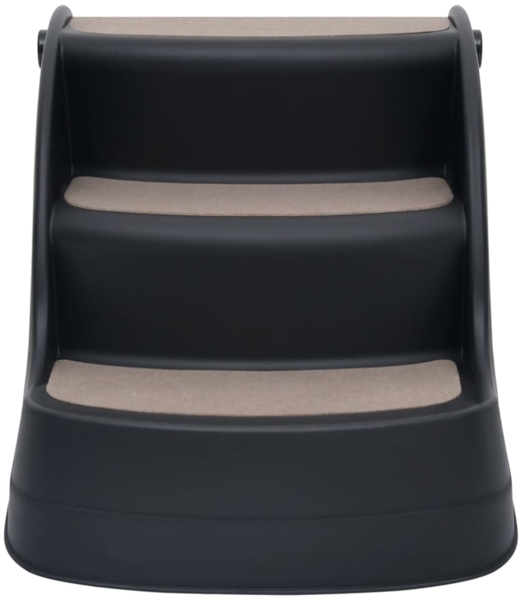 vidaXL Hundetreppe mit 3 Stufen Klappbar Schwarz 171173 Bild 2