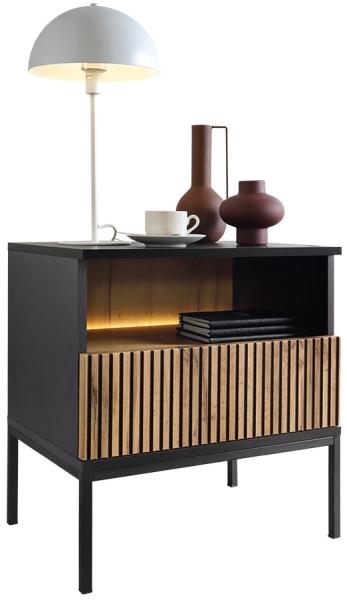 Nachtschrank Sento S54 (Farbe: Schwarz Graphit / Wotan)