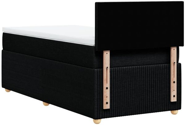 vidaXL Boxspringbett mit Matratze Schwarz 100x200 cm Stoff 3287362 Bild 6