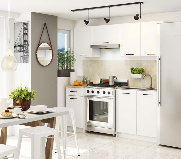Raumhirsch Furniture Küchenzeile Küchenmöbel Set - Modular erweiterbar - Küchenzeile, Stauraumangebot mit Hängeschränken & Unterschränken, Soft-Close