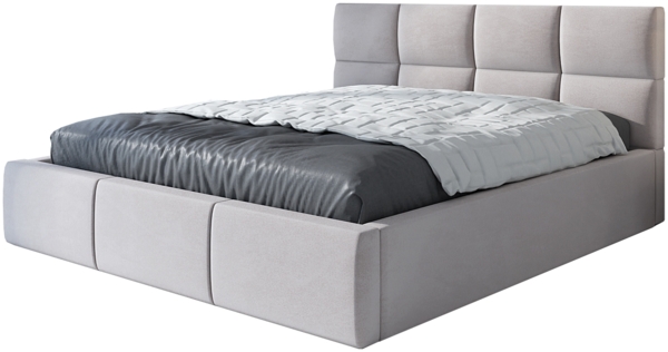 Polsterbett RADIC 180x200 mit Matratze, Bettkasten und Lattenrost. Farbe: Beige 2