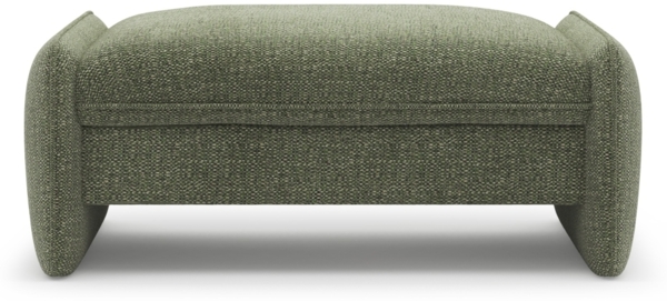 Micadoni Hocker Georgia Groß 1-Sitzer Chenille Grün