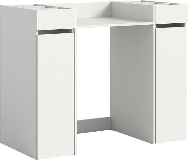 welltime Badmöbel-Set FALAS, TOPSELLER!, 3-teilig, Hauswirtschaftsraum Set, Breite 124 cm, (Set, 3-St, bestehend aus: Waschmaschinenumbauschrank und 2x Standregal), Kombination, Set, Bad-Kombi, Bad, Organizer, Rollregal, Umbauschrank