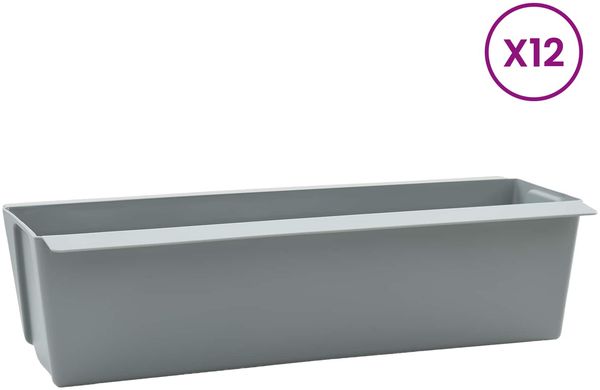 vidaXL Blumenboxen für Euro-Paletten 12 pcs Hellgrau 42037206 Bild 3