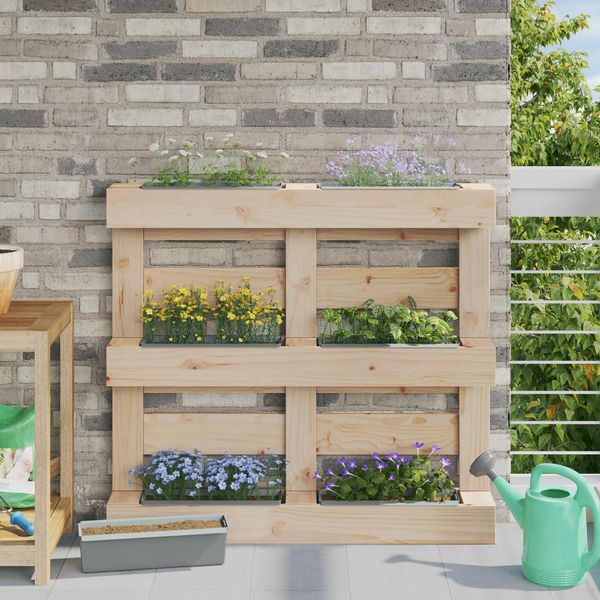 vidaXL Blumenboxen für Euro-Paletten 12 pcs Hellgrau 42037206