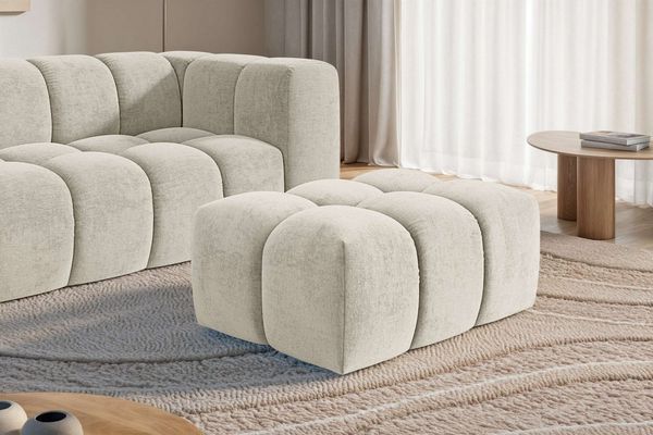 homsy by Ana Johnson Polsterhocker BOUBELLE Sitzhocker mit Steppung, Bubble-Optik, Maße B/T/H: 97/67/42cm, erstklassige Verarbeitung, hoher Sitzkomfort und modernes Design