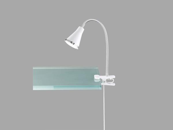 LED Klemmleuchte Nachttischleuchte Leuchte Lampe 5 Watt Arras weiss