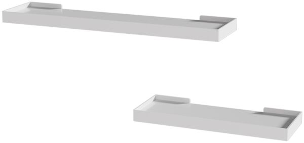 Wandregal Erni Weiß 60 x 3 cm 2er-Set Vicco