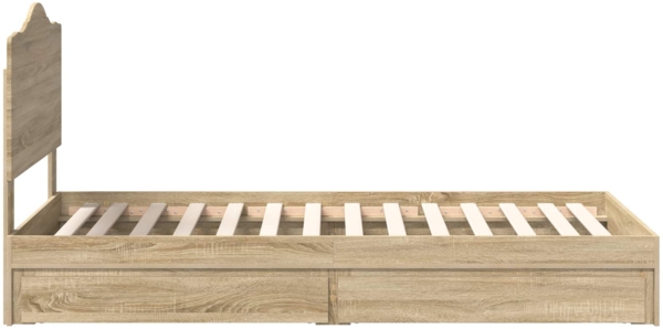 vidaXL Aufbewahrungsbett Sonoma-Eiche 100x200 cm Holzwerkstoff 3413536 Bild 8