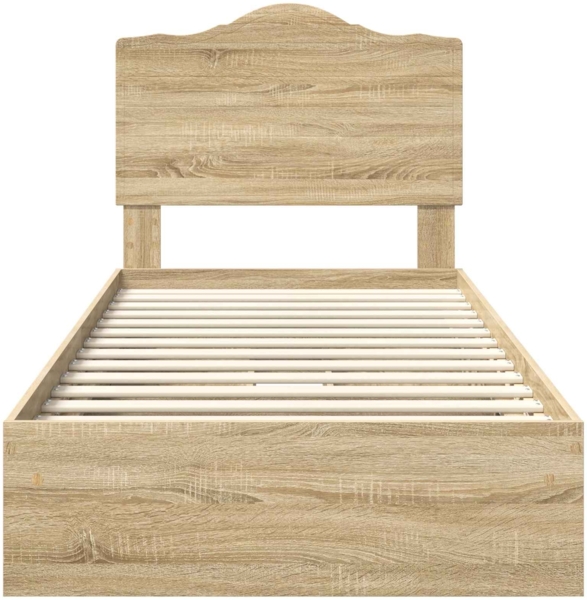 vidaXL Aufbewahrungsbett Sonoma-Eiche 100x200 cm Holzwerkstoff 3413536 Bild 7