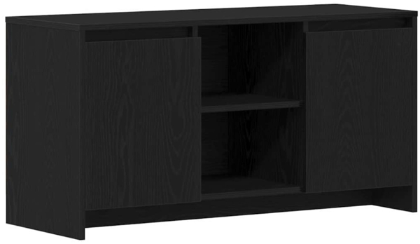 vidaXL TV-Schränk Schwarz Eichen-Optik 102 x 37,5 x 52,5 cm 862707