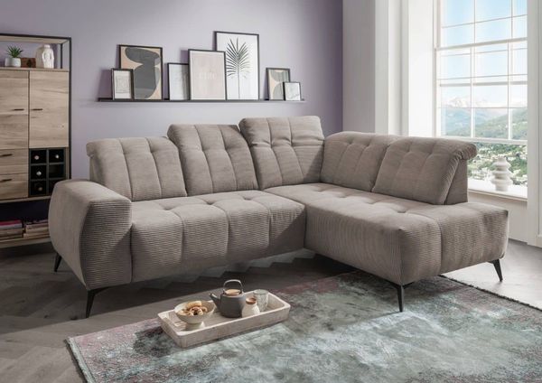 Ecksofa Sano Breitcord mit Elektrofunktion von Benformato