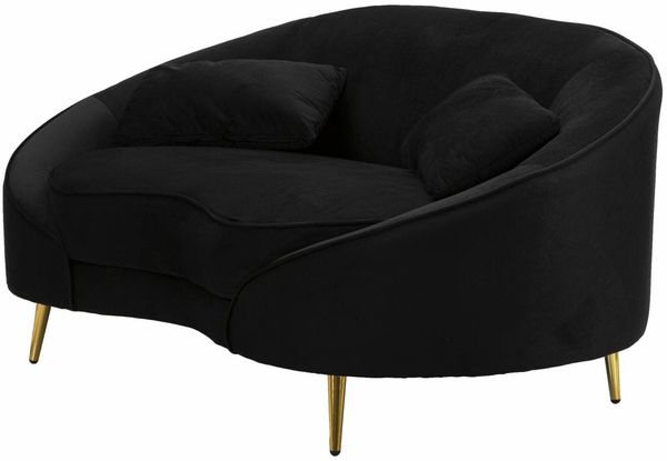 Dmora 2-Sitzer festes Sofa Gupta, lineares Sofa, Sofa für Wohnzimmer, Lineare Stoffstruktur, 148x84 h68 cm, Schwarz und Gold Bild 5