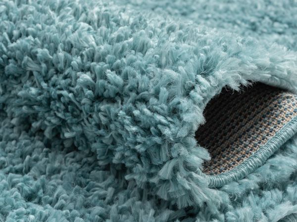 Hochflor Teppich SHAGGY hellblau rechteckig diverse Größen